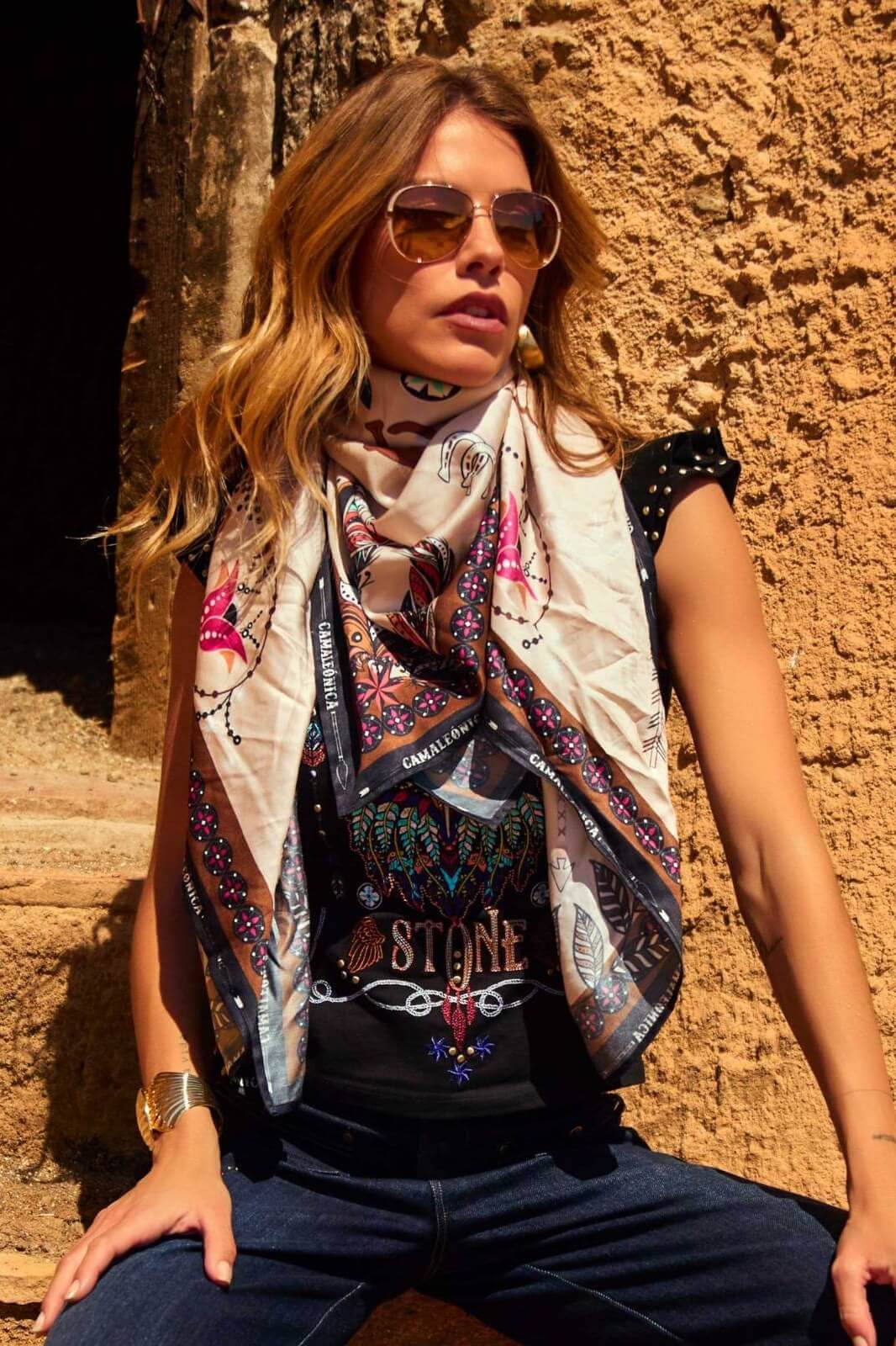 Pañuelo Trek Camaleónica By Capriche Madreselva Moda